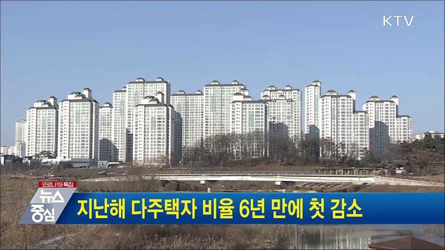 지난해 다주택자 비율 6년 만에 첫 감소