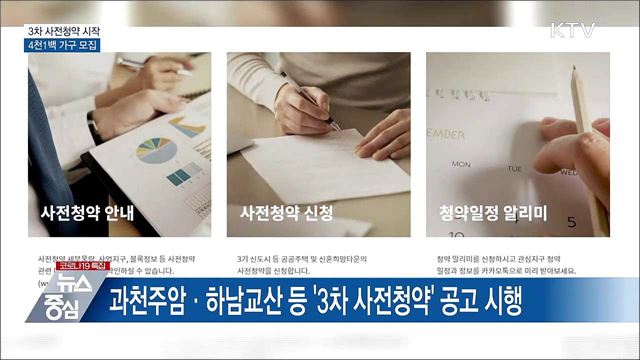 하남·과천 등 '3차 사전청약'···4천1백 가구 모집