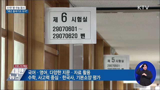 51만 명 응시···"예년 출제기조 유지"