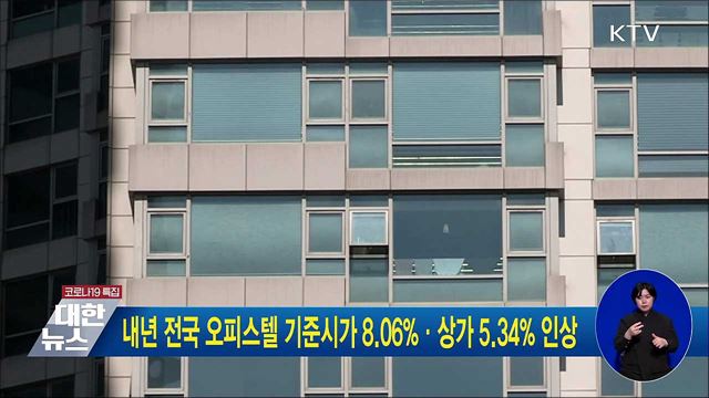 내년 전국 오피스텔 기준시가 8.06%·상가 5.34% 인상