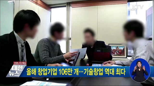 올해 창업기업 106만 개···기술창업 역대 최다