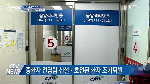 병상 추가확보 행정명령···"재택치료 활성화"