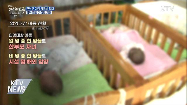 한부모 가정 양육비 확대···위탁·입양 가정도 지원