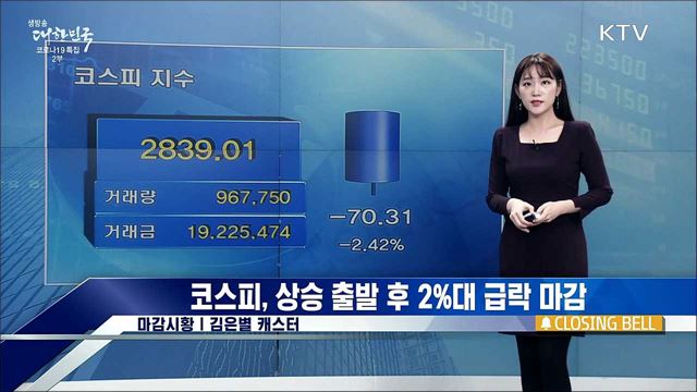 코스피, 상승 출발 후 2%대 급락 마감 [증권시장]