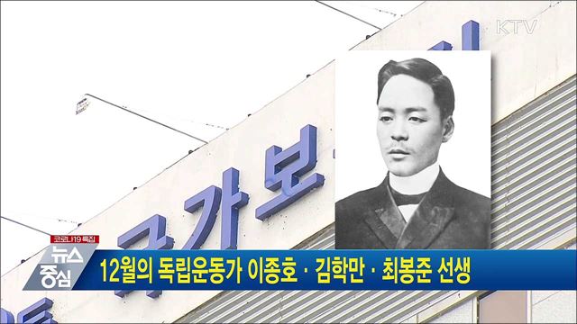12월의 독립운동가 이종호·김학만·최봉준 선생