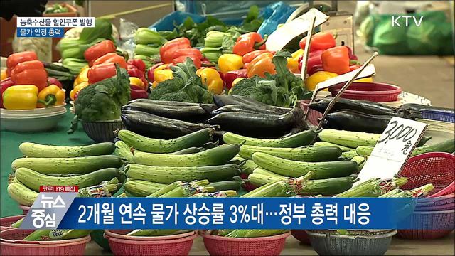 농축수산물 할인쿠폰 590억 원 발행···물가 안정 총력