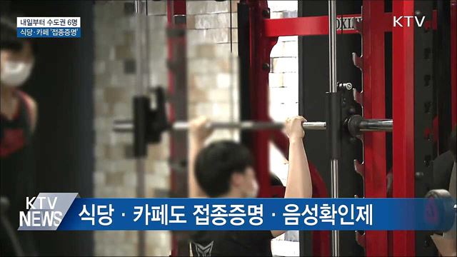 내일부터 수도권 최대 6명···식당·카페 '접종증명'