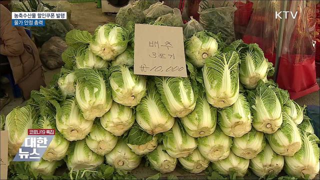농축수산물 할인쿠폰 590억 원 발행···물가 안정 총력