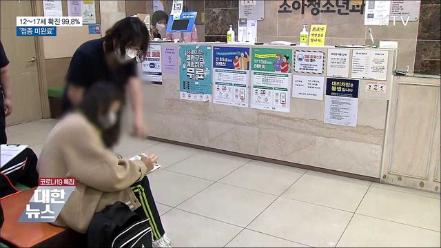 12~17세 확진자 99.8% '접종 미완료'