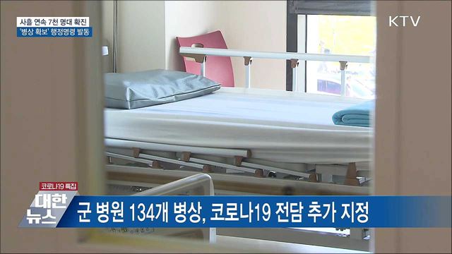 7천 명대 확진 지속···'병상 확보' 행정명령 발동