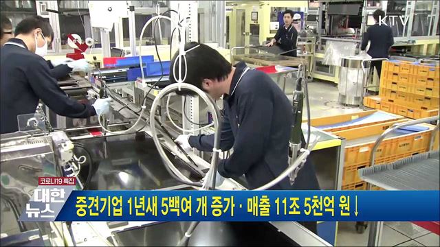 중견기업 1년새 5백여 개 증가·매출 11조 5천억 원↓