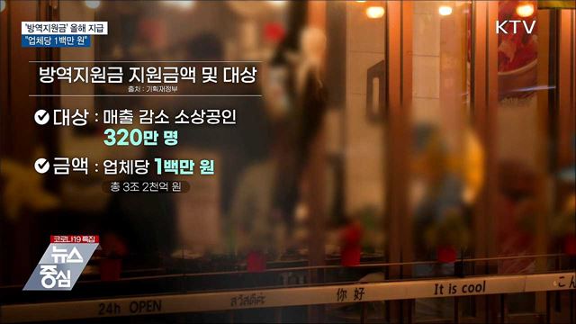 '방역지원금' 올해 내 지급···"업체당 1백만 원"