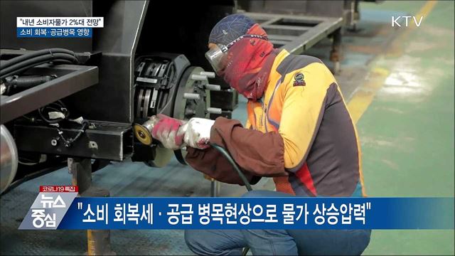 한은 "내년 소비자 물가 상승률 2%대 전망"