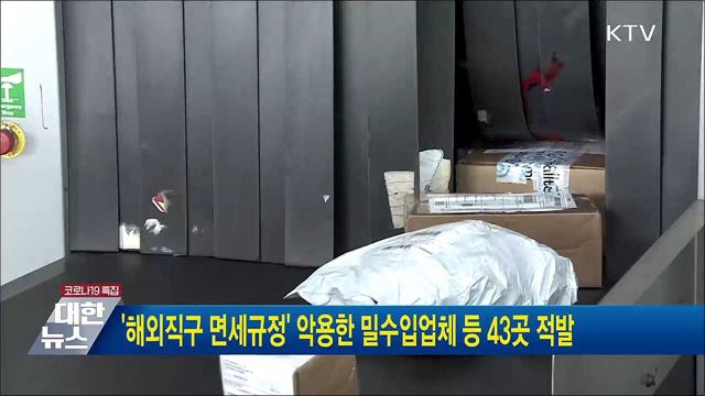 '해외직구 면세규정' 악용한 밀수입 업체 등 43곳 적발