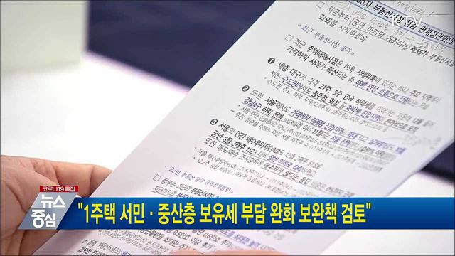 "1주택 서민·중산층 보유세 부담 완화 보완책 검토"