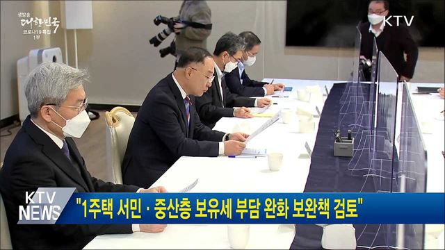 "1주택 서민·중산층 보유세 부담 완화 보완책 검토"