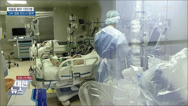 위중증 1천22명···"3차 접종 반드시 참여"