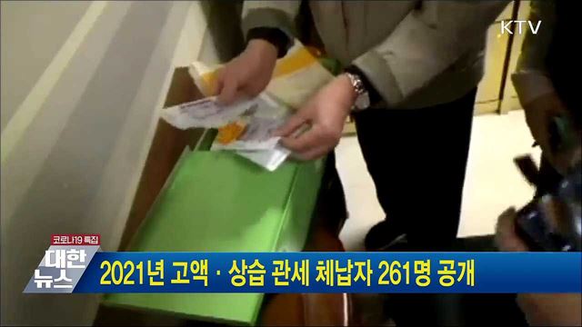 2021년 고액·상습 관세 체납자 261명 공개