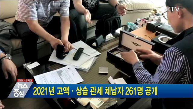 2021년 고액·상습 관세 체납자 261명 공개