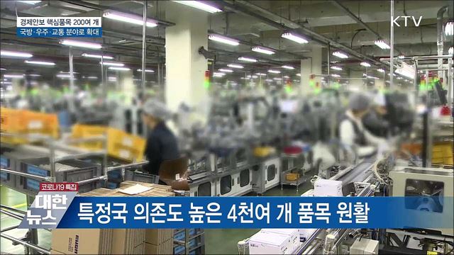 경제안보 핵심품목 200여 개 선정 집중 관리
