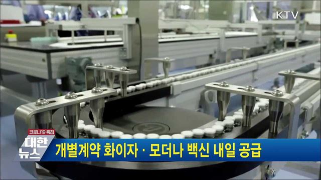 개별계약 화이자·모더나 백신 내일 공급