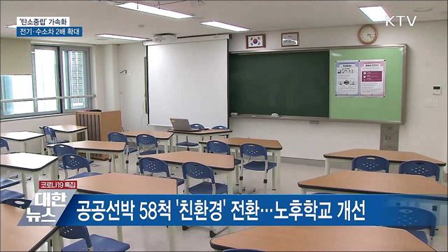 '탄소중립' 가속화···전기·수소차 2배 확대