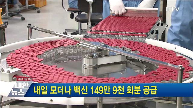 내일 모더나 백신 149만 9천 회분 공급