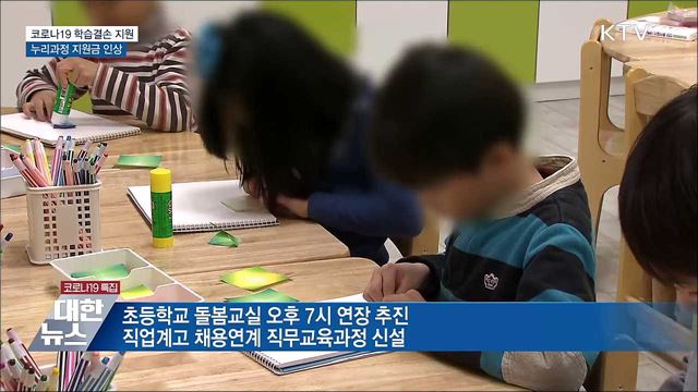 코로나19 학습결손 지원···누리과정 지원금 인상
