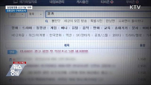 '불법촬영물 신고기능' 의무···친환경차 구매목표제