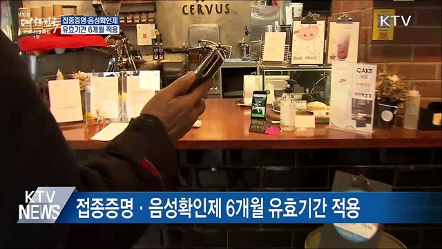 오늘부터 접종증명·음성확인제 유효기간 적용