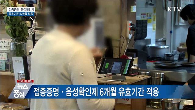 오늘부터 접종증명·음성확인제 유효기간 적용