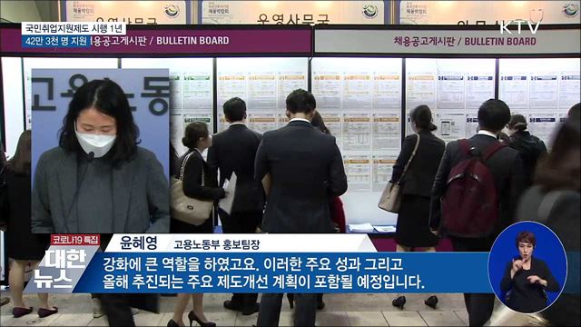 국민취업지원제도 시행 1년···42만 3천 명 지원