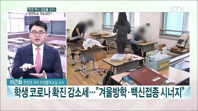 12~17세 백신 2차 접종률 50%···3월 전면등교 가능성은?