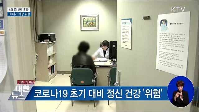 국민 5명 중 1명 '우울'···30대가 가장 위험