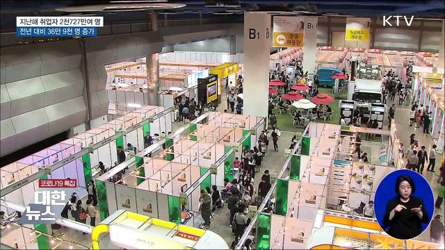 지난해 취업자수 전년대비 36만 9천 명 증가