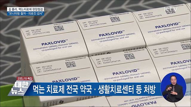 "먹는 치료제 모니터링 철저히"···김 총리 현장점검