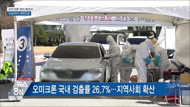오미크론 확진자 오늘부터 재택치료