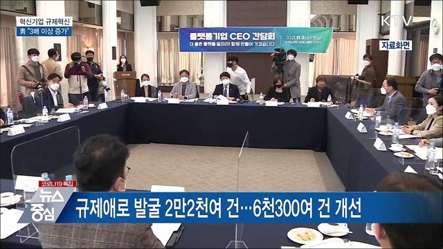 靑 "혁신기업 규제혁신 3배 이상 증가"