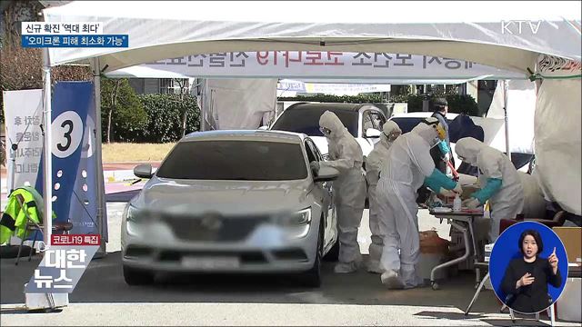 '역대 최다' 확진···"오미크론 피해 최소화 가능"