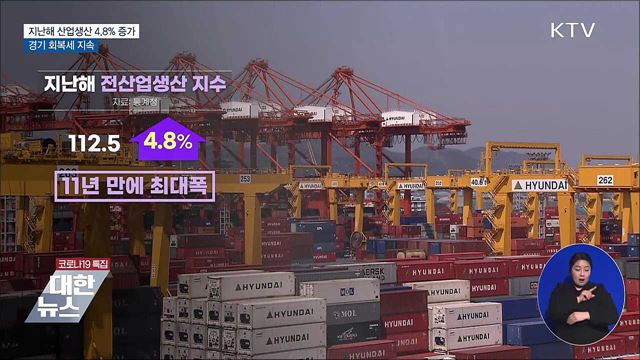 지난해 산업생산 4.8% 증가···경기 회복세 지속