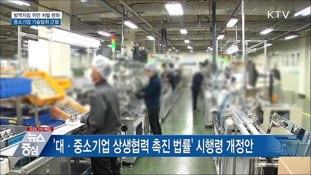방역지침 위반 처분 완화···중소기업 기술탈취 근절