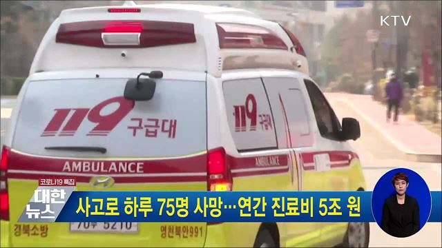 사고로 하루 75명 사망···연간 진료비 5조 원