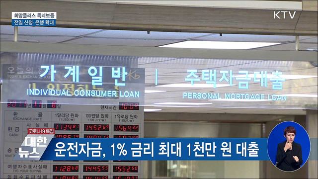 희망플러스 특례보증, 신청 5부제 해제·은행 확대