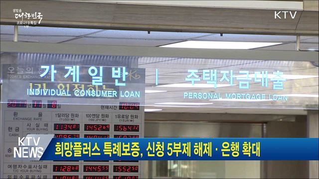희망플러스 특례보증, 신청 5부제 해제·은행 확대