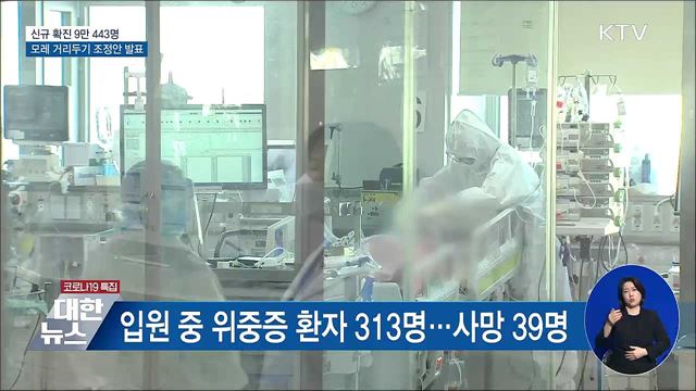 신규 확진 9만 명대···모레 거리두기 조정안 발표