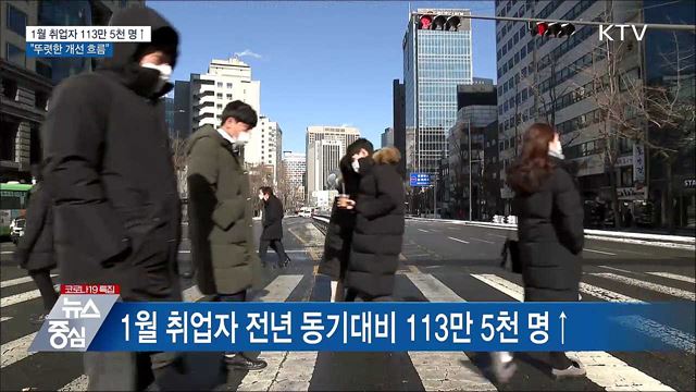 1월 고용 113만5천 명↑···"뚜렷한 개선"