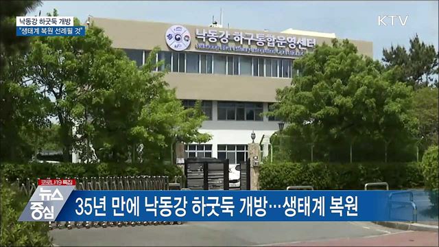 낙동강 하굿둑 개방···"생태계 복원 선례될 것"