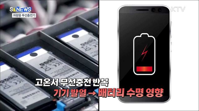차량용 무선충전기···30℃면 완충에 6시간? [S&News]