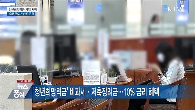 '청년희망적금' 신청 시작···오늘 91·96·01년생 가입