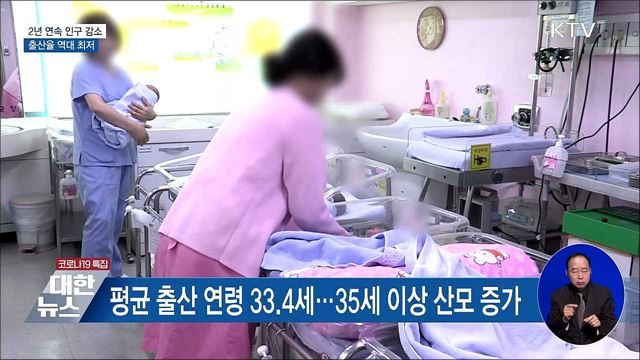 2년 연속 인구 자연감소···출산율 역대 최저